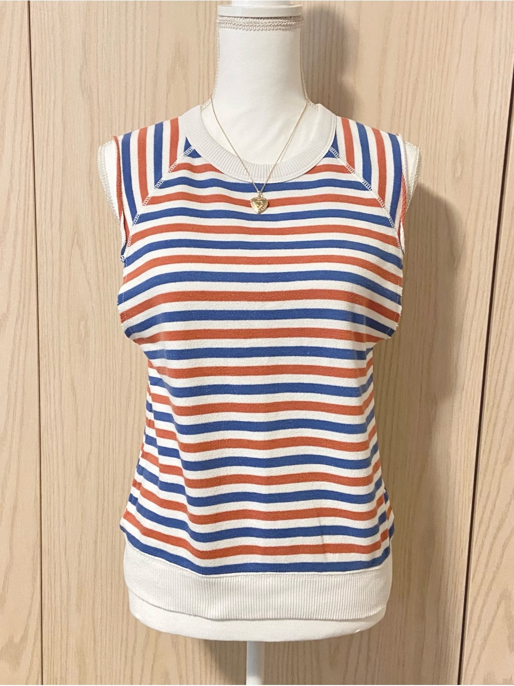 Aerie Shirt Women’s XS Tank Top Red White Blue Striped Nautical Y2K Fisherman